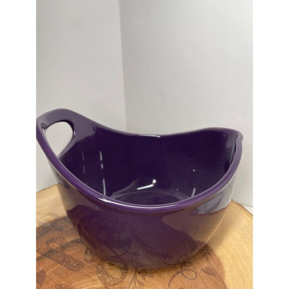 Rachael Ray 2 Quart Mixing Bowl SET with Pour Spout and Handle Plum Purple - Picture 3 of 5